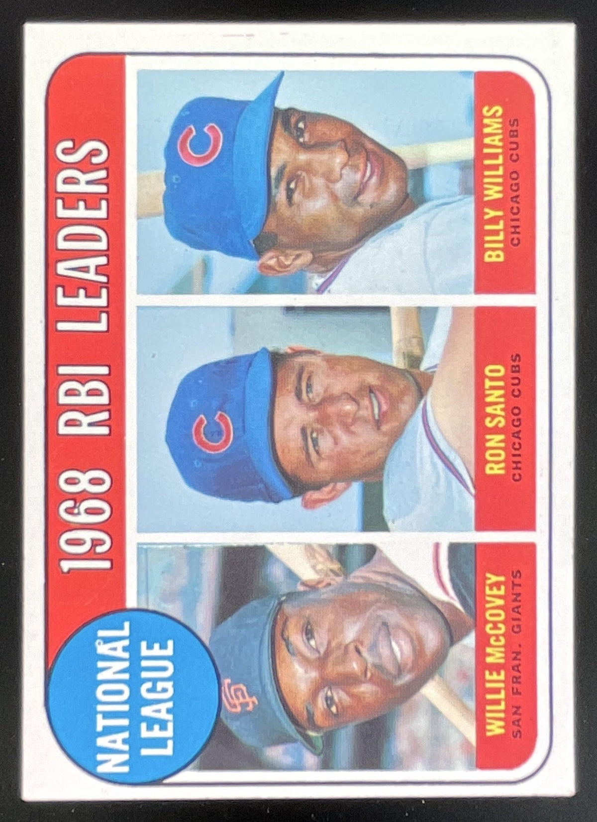 1969 Topps #4 National League 1968 RBI Willie McCovey Ron Santo Billy Williams product image 1, provided for visual