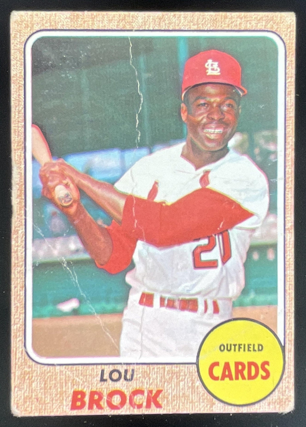 1968 Topps #520 Lou Brock product image 1, provided for visual reference and product detail review