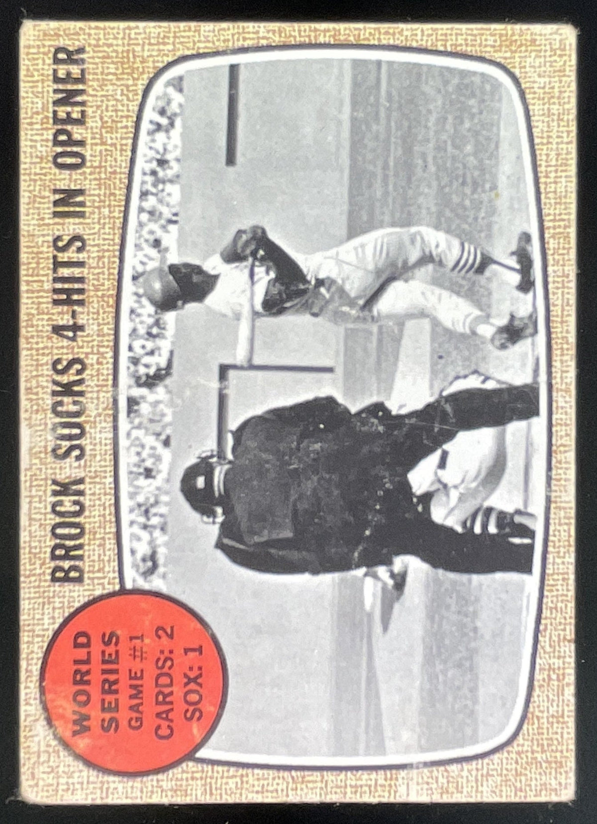 1968 Topps #151 World Series Game #1 - Brock Socks 4-Hits in Opener product image 1, provided for visual reference and