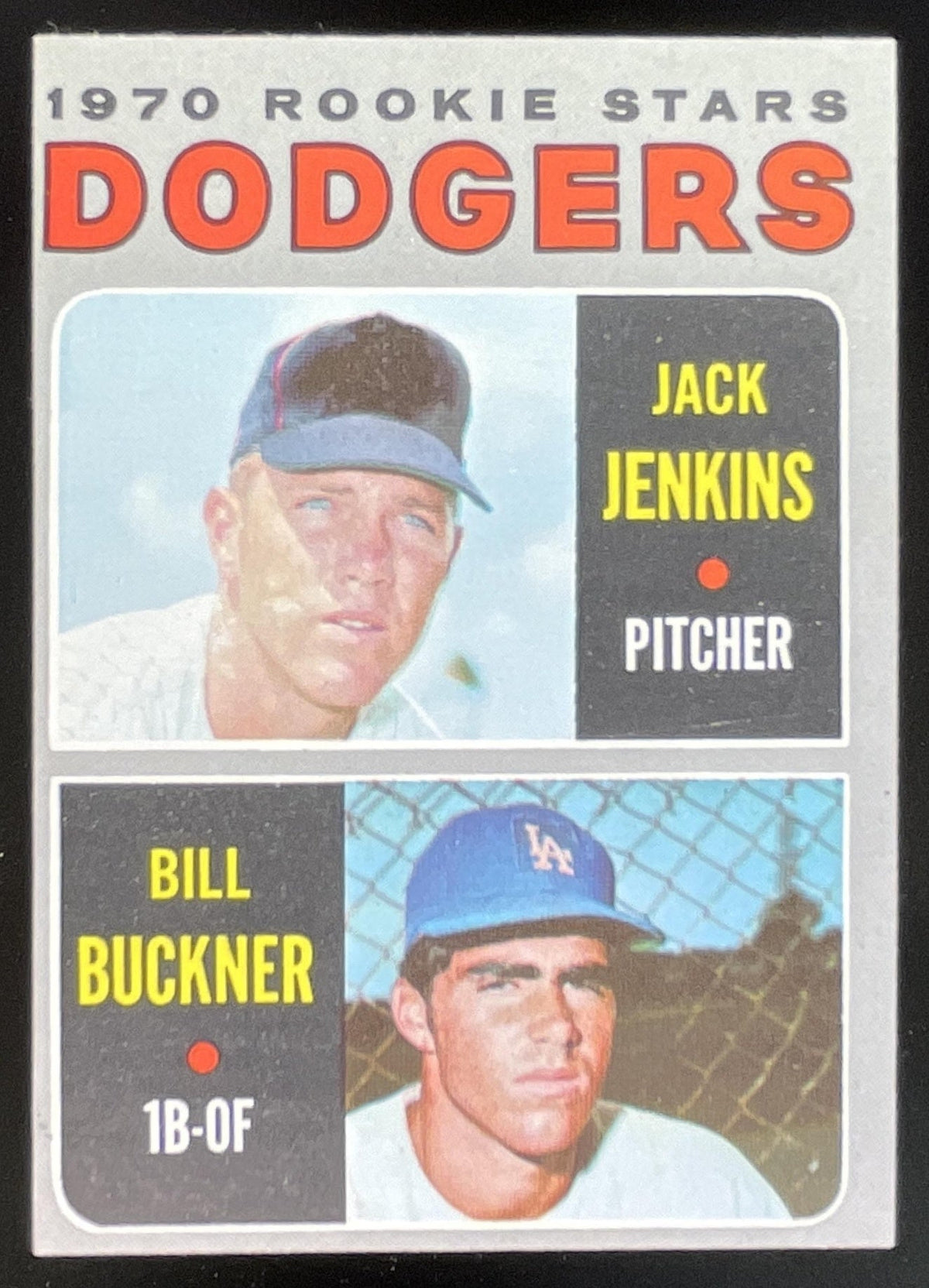 1970 Topps #286 Dodgers 1970 Rookie Stars Jack Jenkins Bill Buckner RC product image 1, provided for visual reference and