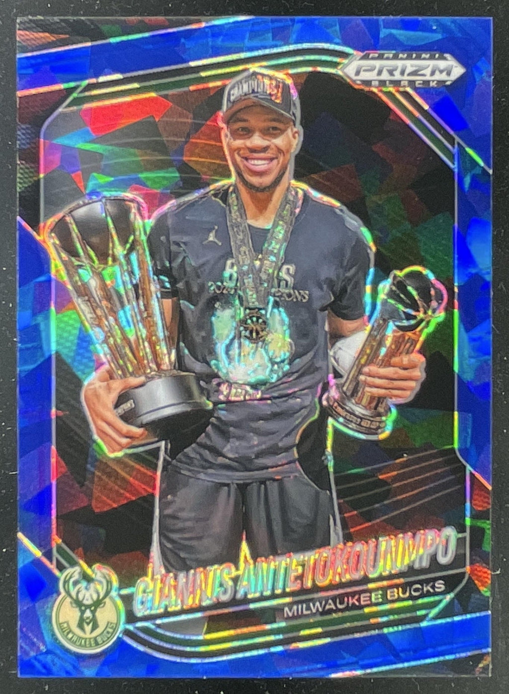 2024-25 Panini Prizm Black Blue Ice Prizms #159 Giannis Antetokounmpo /125 product image 1, provided for visual reference