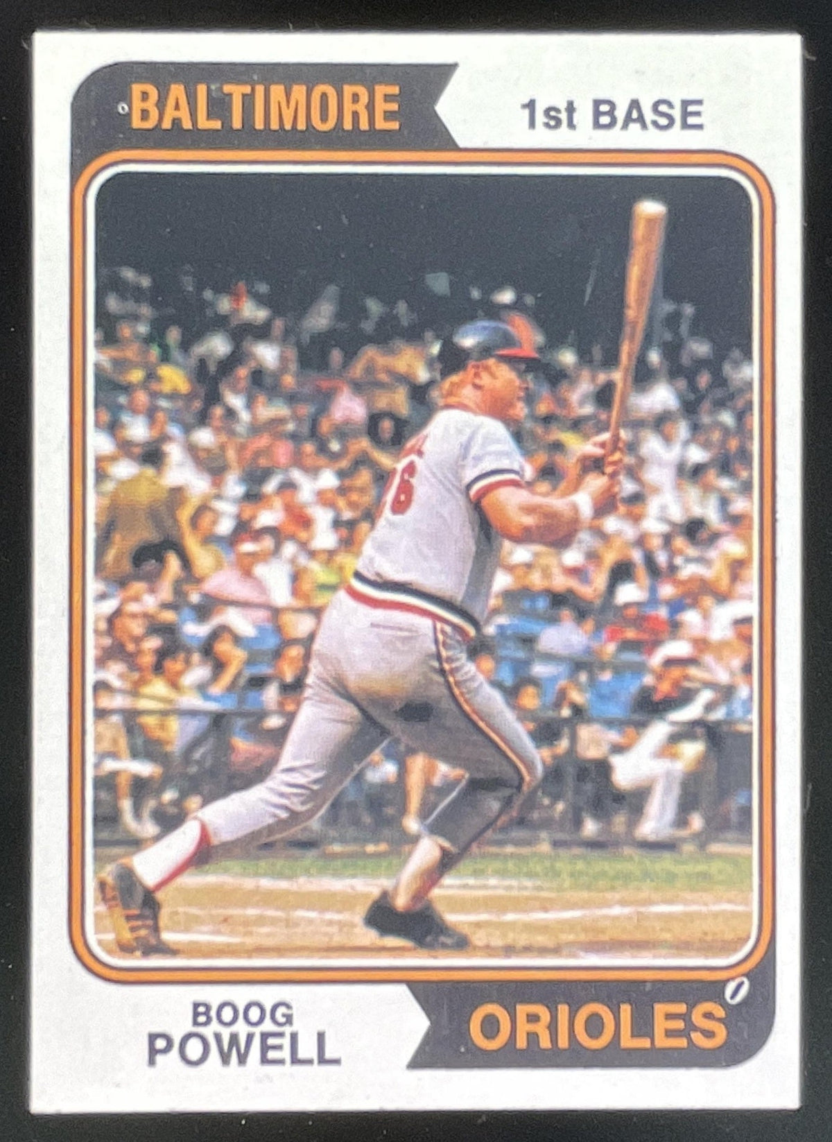 1974 Topps #460 Boog Powell product image 1, provided for visual reference and product detail review