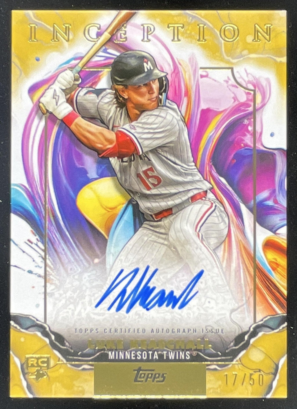 2025 Topps Inception Rookies And Emerging Stars #RESA-LK Luke Keaschall RC Auto product image 1, provided for visual