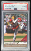 2018 Topps Now #23 Shohei Ohtani RC PSA 10 product image 1, provided for visual reference and product detail review