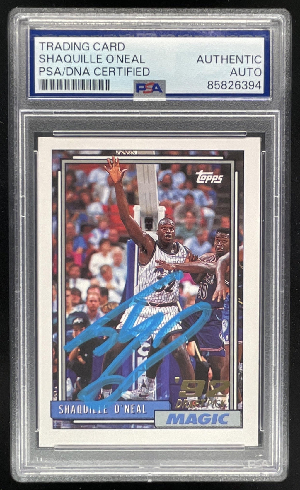 1992-93 Topps #362 Shaquille O'Neal RC PSA Authentic Autograph product image 1, provided for visual reference and product