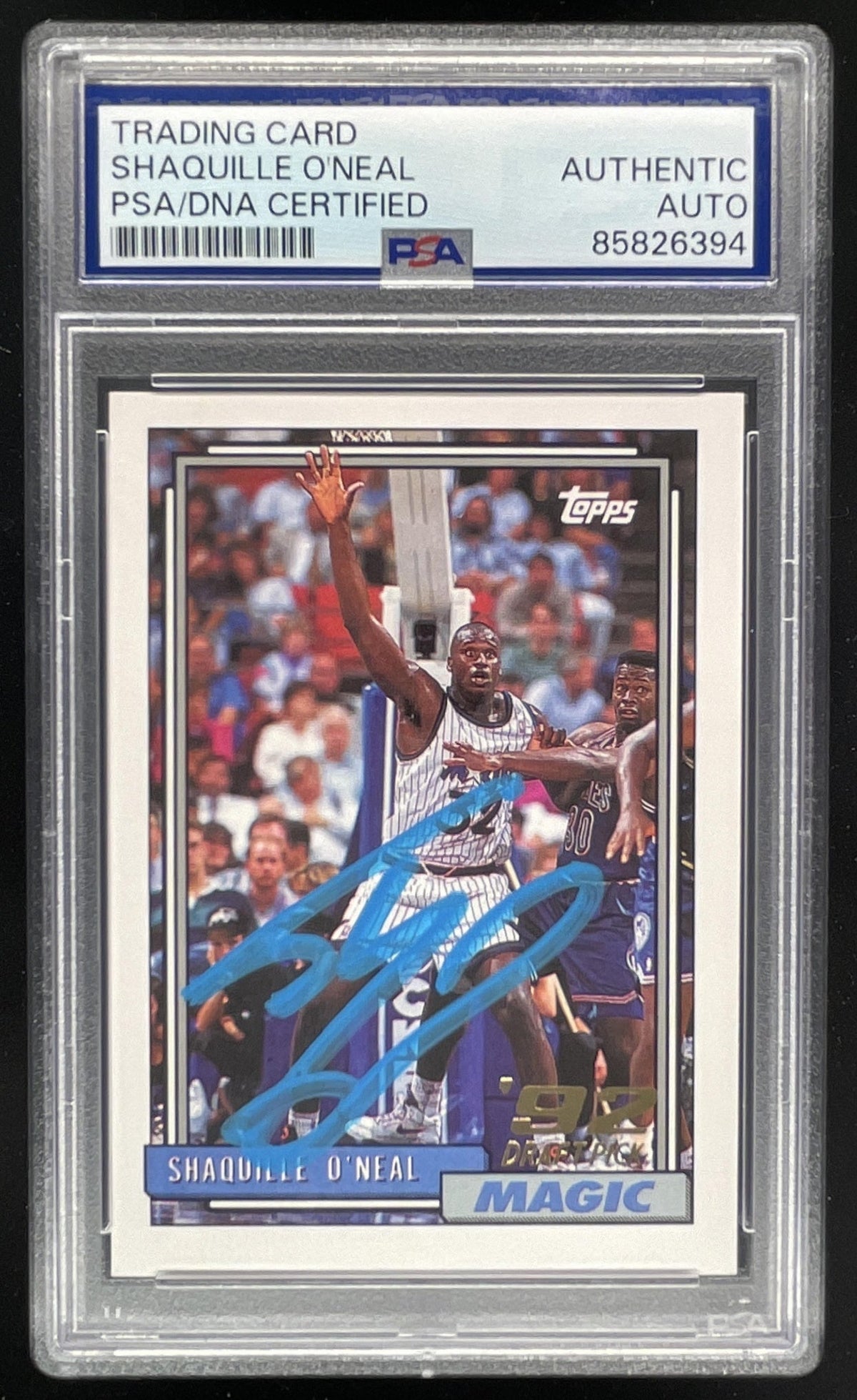 1992-93 Topps #362 Shaquille O'Neal RC PSA Authentic Autograph product image 1, provided for visual reference and product