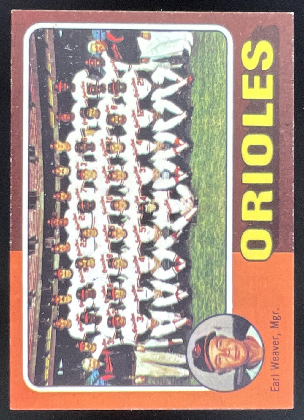 1975 Topps #117 Baltimore Orioles Earl Weaver MGR Checklist Card Team Card product image 1, provided for visual reference