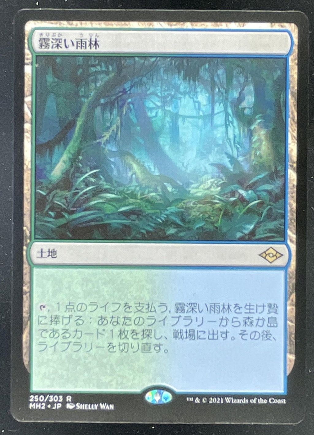 Magic The Gathering Japanese Misty Rainforest - Modern Horizons 2 MH2 product image 1, provided for visual reference and