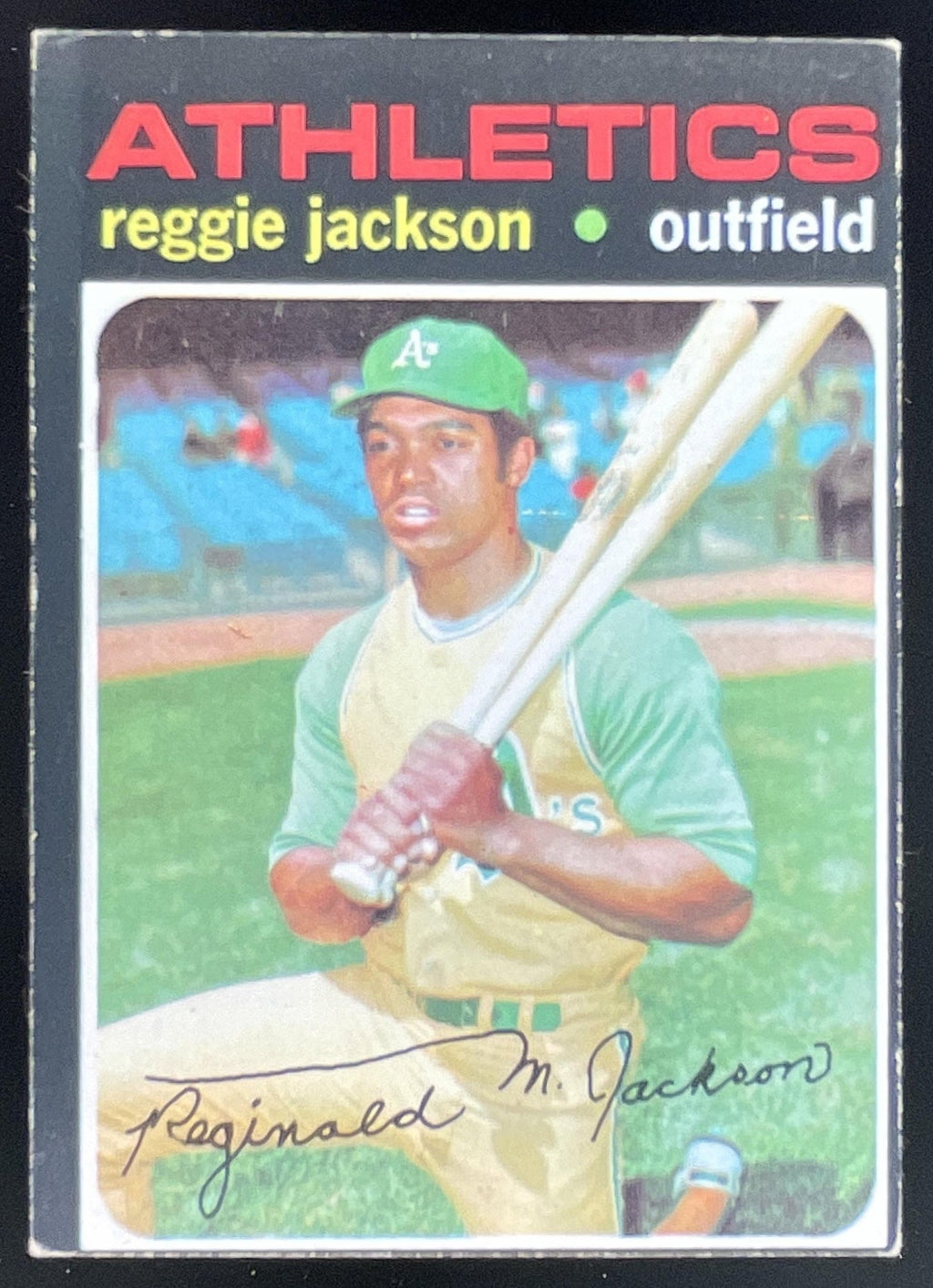 1971 Topps #20 Reggie Jackson product image 1, provided for visual reference and product detail review