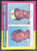 1975 Topps #306 1974 Batting Leaders Rod Carew Ralph Garr League Leaders product image 1, provided for visual reference and
