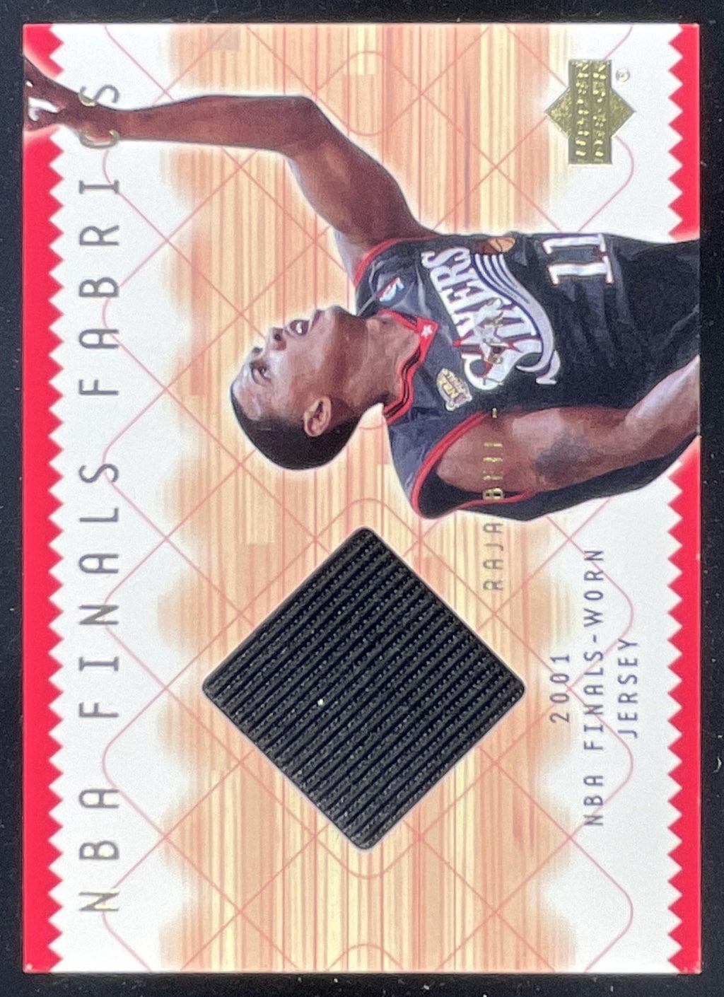2001-02 Upper Deck NBA Finals Fabrics #RJ-F Raja Bell RC product image 1, provided for visual reference and product detail