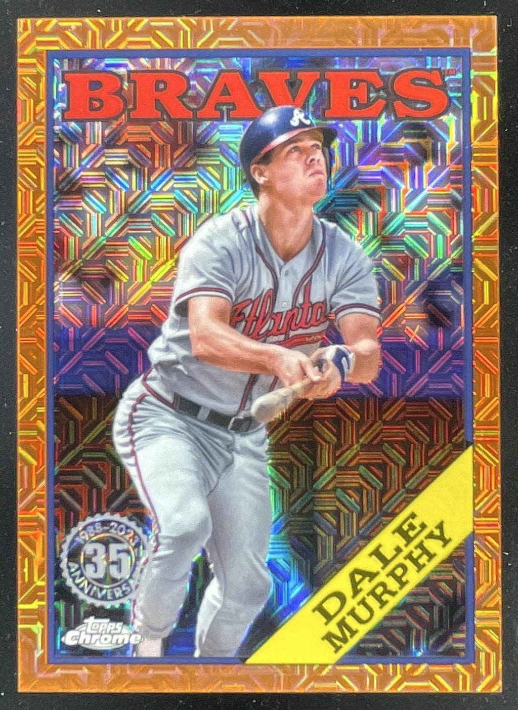 2023 Topps 1988 35th Anniversary Chrome Orange #2T88C-61 Dale Murphy /25 product image 1, provided for visual reference and