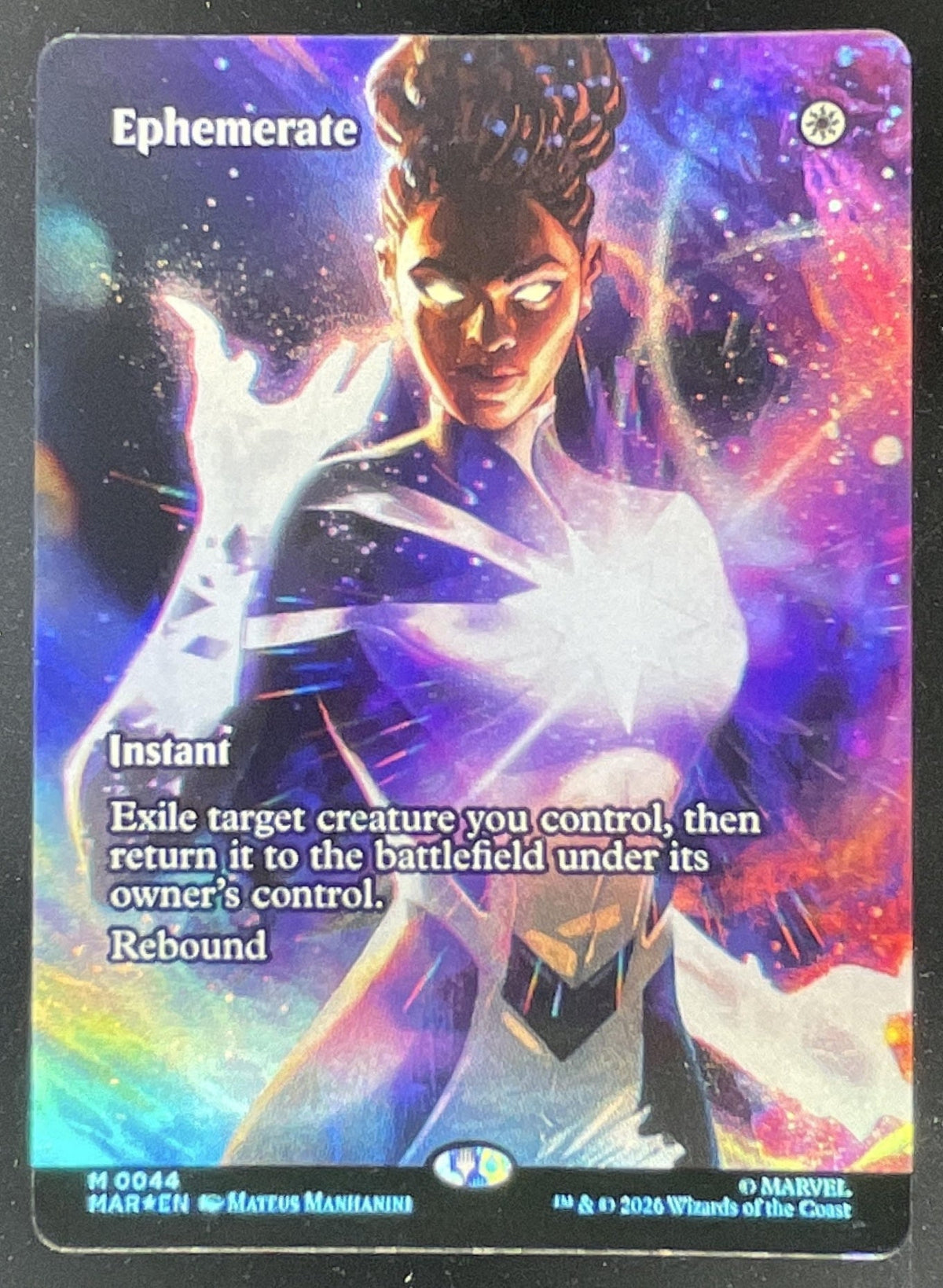 2026 Magic The Gathering Marvel Universe Ephemerate #0044 Borderless Foil Mythic product image 1, provided for visual