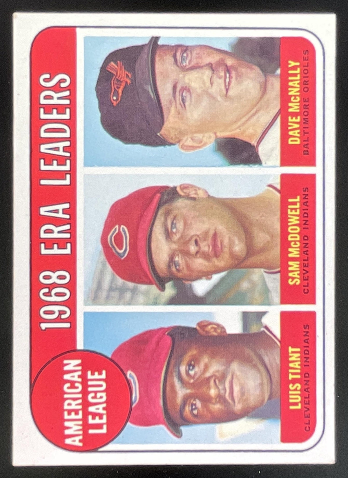 1969 Topps #7 American League 1968 Leaders Luis Tiant Sam McDowell Dave McNally product image 1, provided for visual