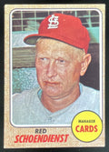 1968 Topps #294 Red Schoendienst product image 1, provided for visual reference and product detail review