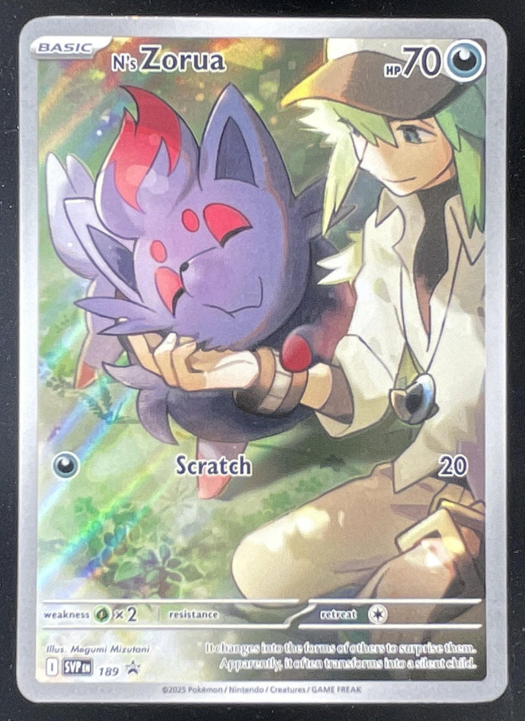 Pokemon SV Black Star Promos #189 N's Zorua 2024 product image 1, provided for visual reference and product detail review