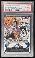 2025 One Piece Black & White #ST22-001 Ace & Newgate PSA 10 product image 1, provided for visual reference and product