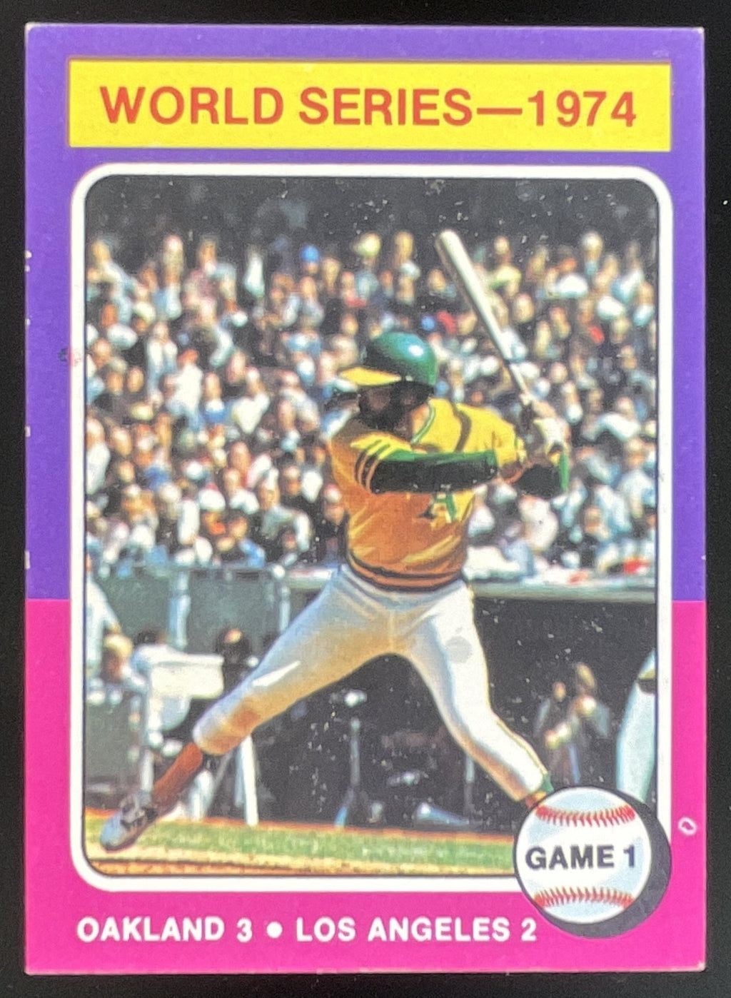 1975 Topps #461 1974 World Series Game 1 WS product image 1, provided for visual reference and product detail review