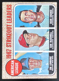 1968 Topps #12 Strikeout Leaders Jim Lonborg Sam McDowell Dean Chance product image 1, provided for visual reference and