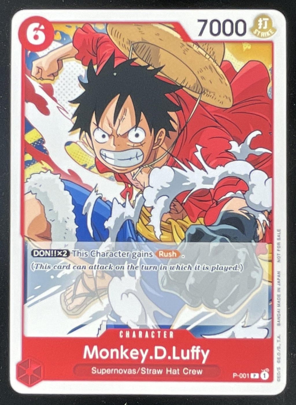 One Piece Monkey.D.Luffy Super Pre-Release [Participant] Promo OP-PR product image 1, provided for visual reference and