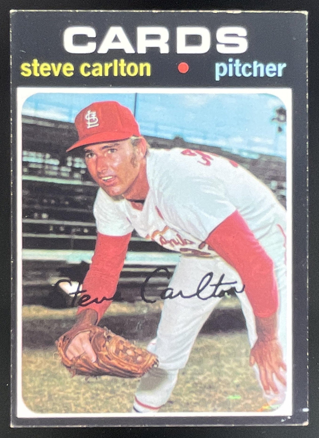 1971 Topps #55 Steve Carlton product image 1, provided for visual reference and product detail review