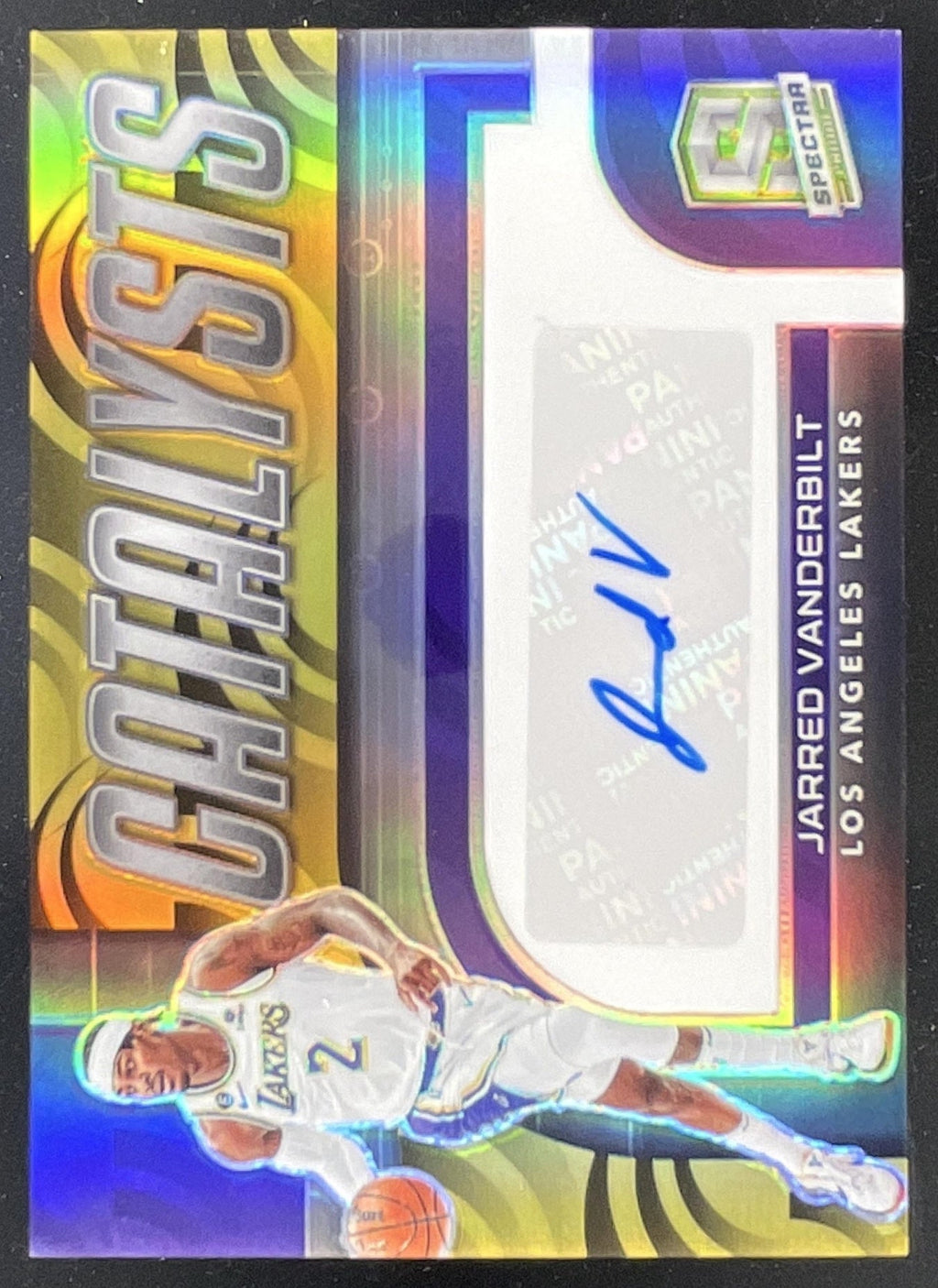 2022-23 Panini Spectra Catalysts Gold #CSA-JVA Jarred Vanderbilt Autograph Auto product image 1, provided for visual
