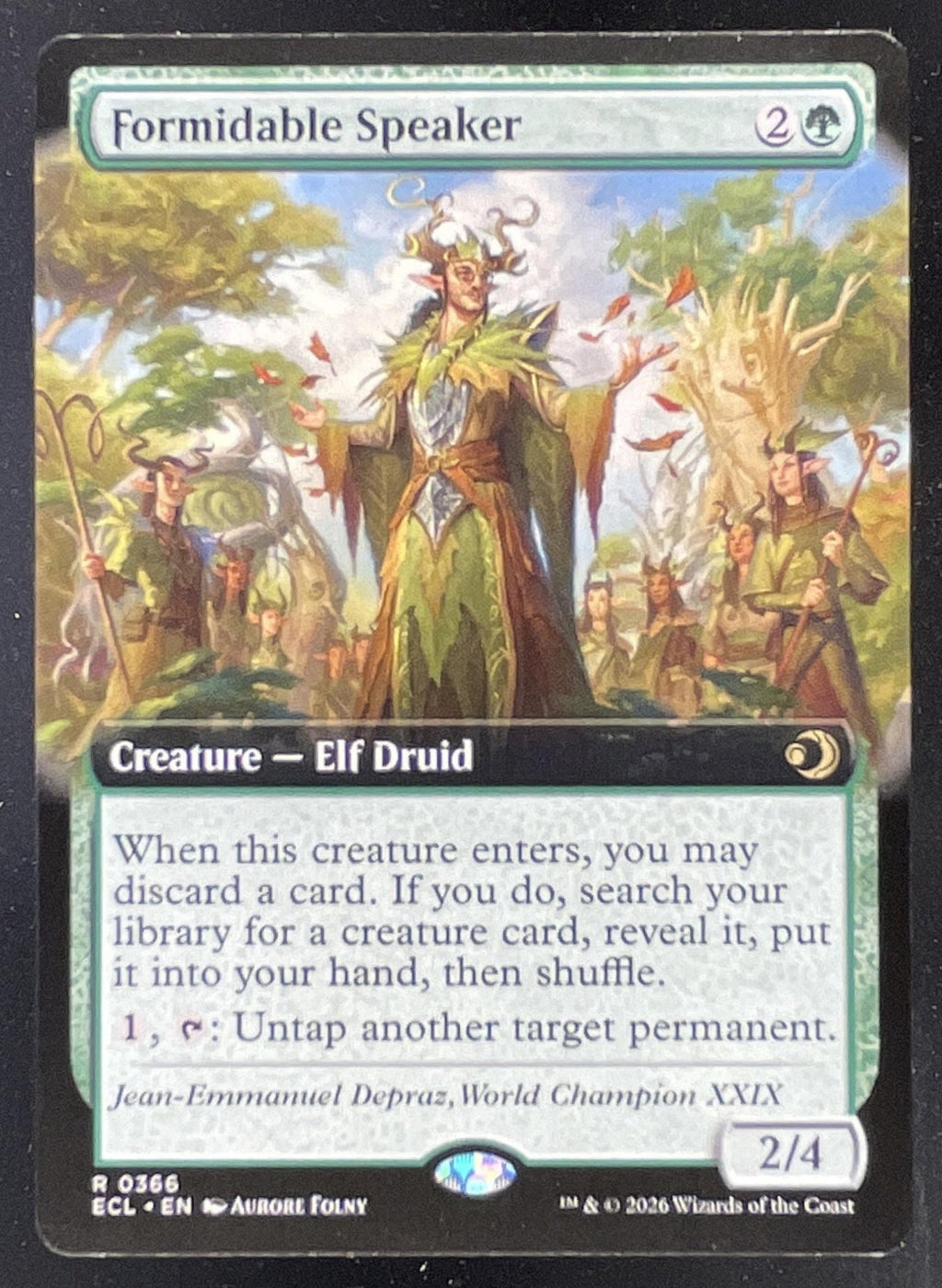 2026 Magic: The Gathering Lorwyn Eclipsed Rare Extended #0366 Formidable Speaker product image 1, provided for visual