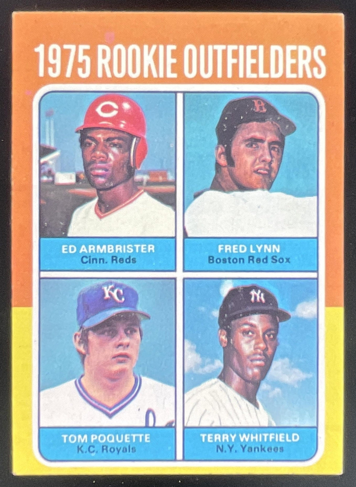 1975 Topps #622 Ed Armbrister Fred Lynn Tom Poquette Terry Whitfield UER RC product image 1, provided for visual reference