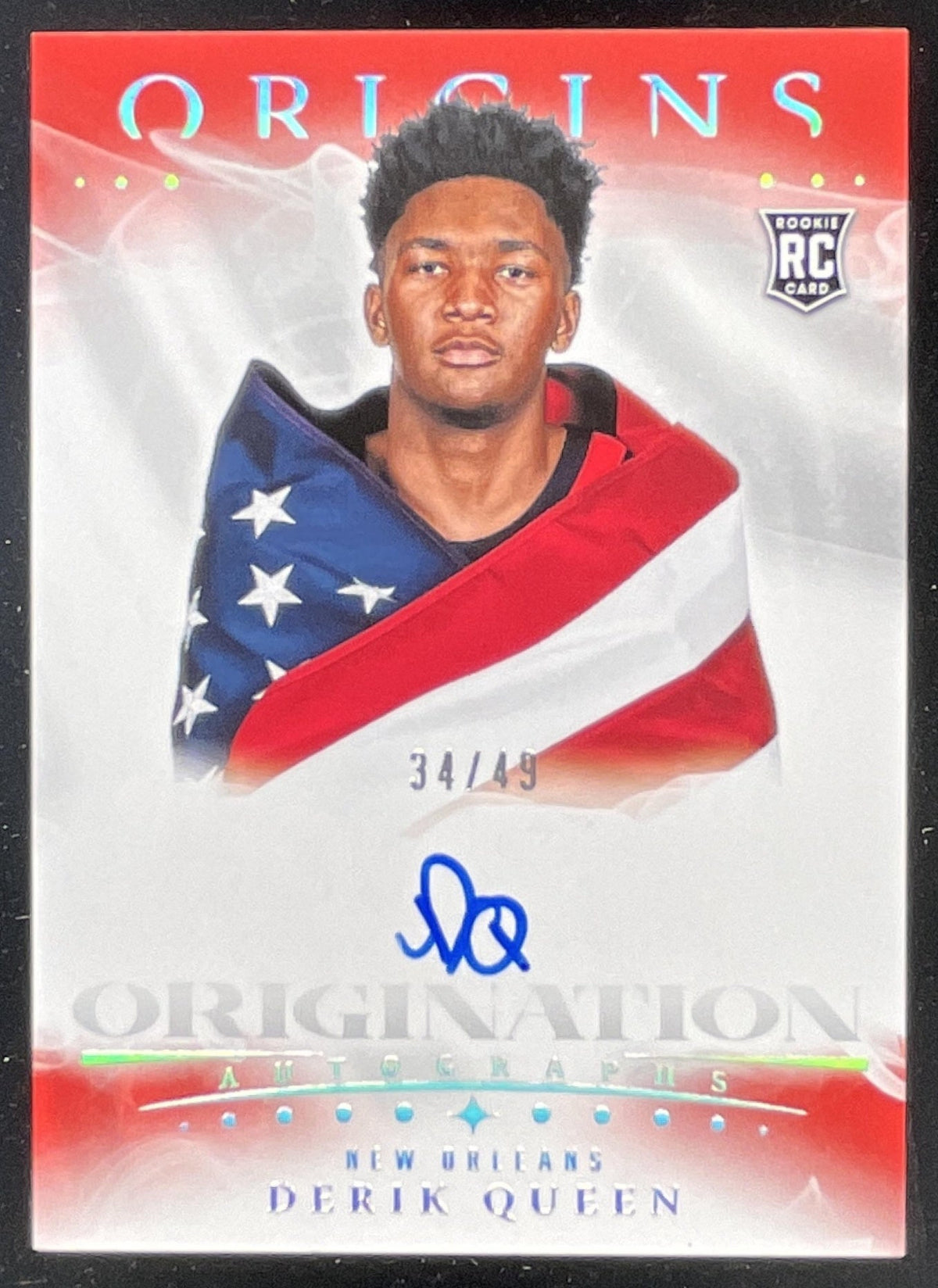 2025-26 Origins Originations #ONA-QUE Rookie Red Derick Queen /49 RC product image 1, provided for visual reference and