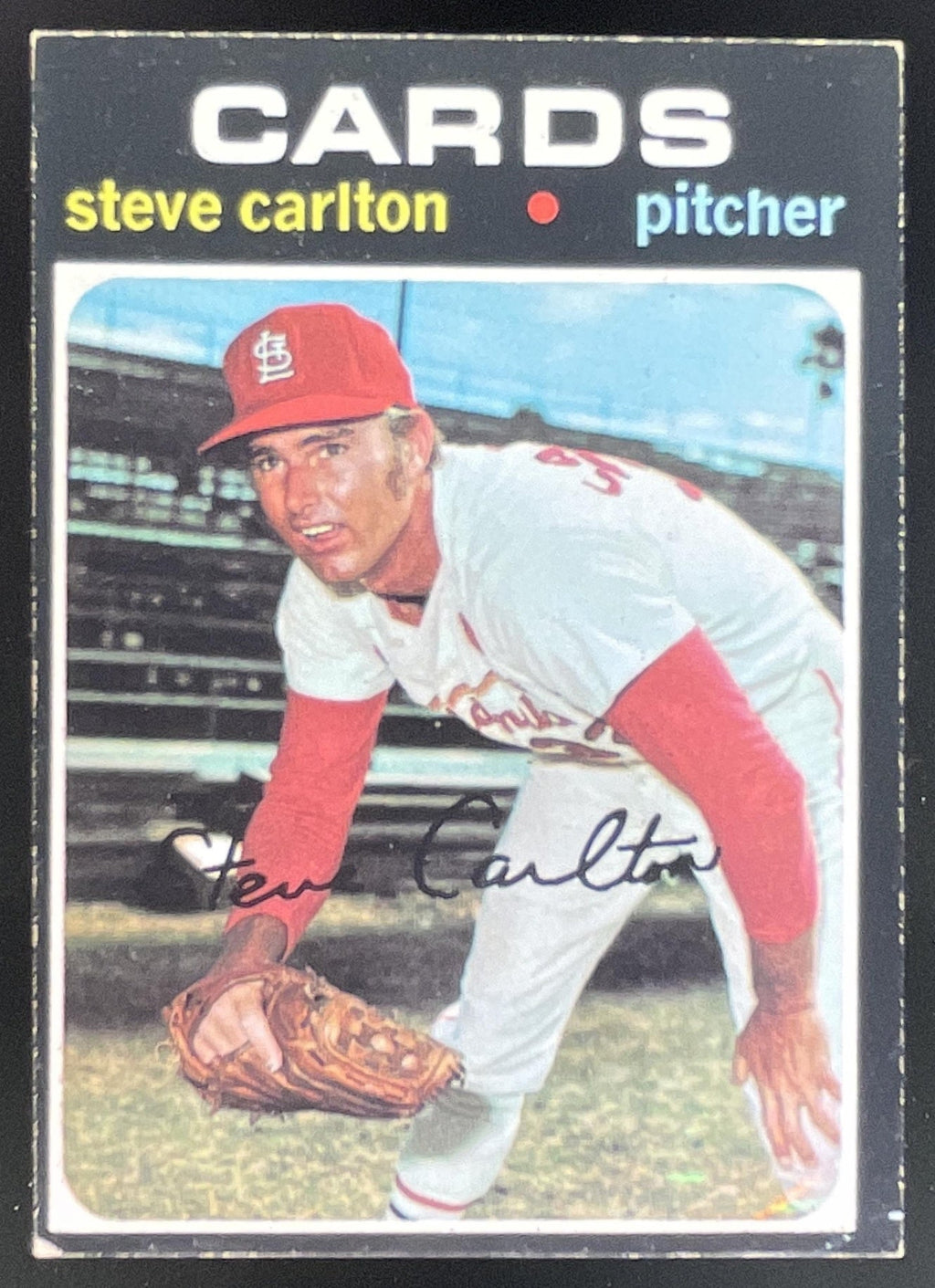 1971 Topps #55 Steve Carlton product image 1, provided for visual reference and product detail review