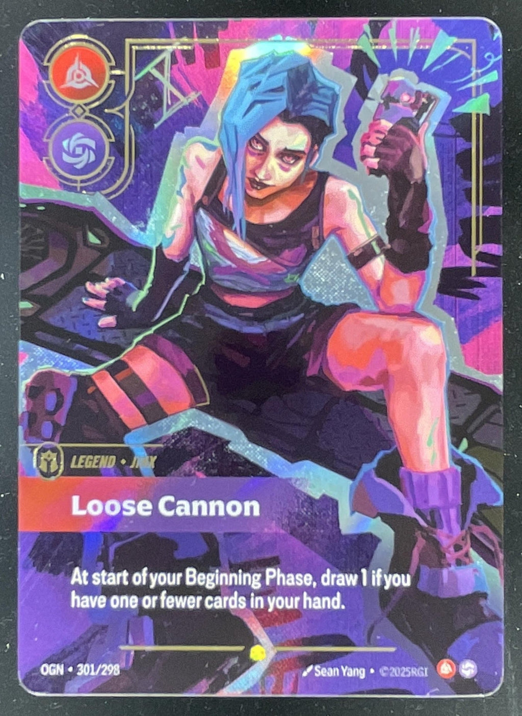 Riftbound League of Legends Jinx, Loose Cannon Overnumbered - Origins OGN product image 1, provided for visual reference and