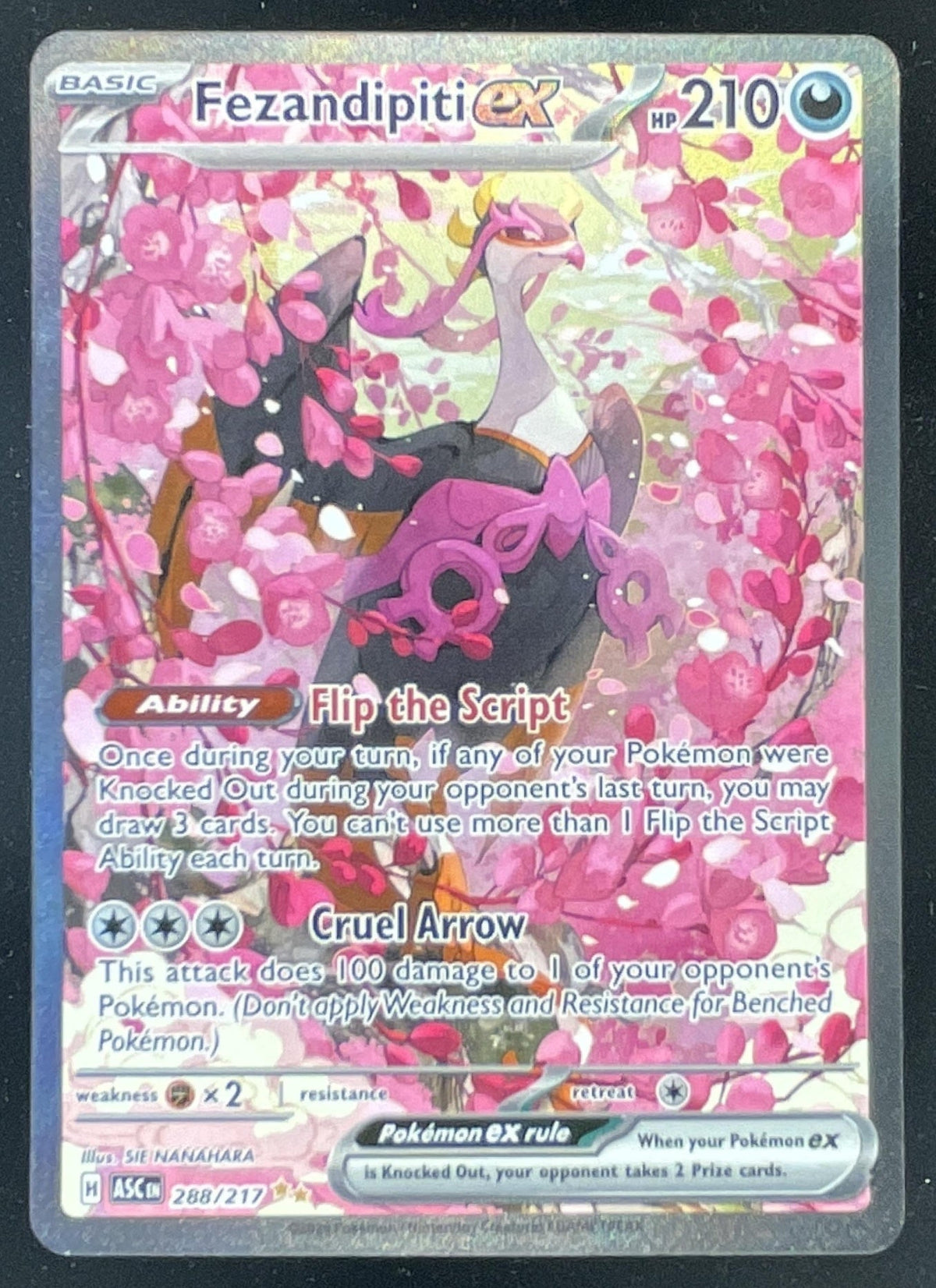 2026 Pokemon Ascended Heroes #288/217 Fezandipiti ex Special Illustration Rare product image 1, provided for visual