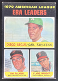 1971 Topps #67 American League ERA Leaders Diego Segui Jim Palmer Clyde Wright product image 1, provided for visual