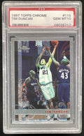 1997-98 Topps Chrome #115 Tim Duncan RC PSA 10 product image 1, provided for visual reference and product detail review