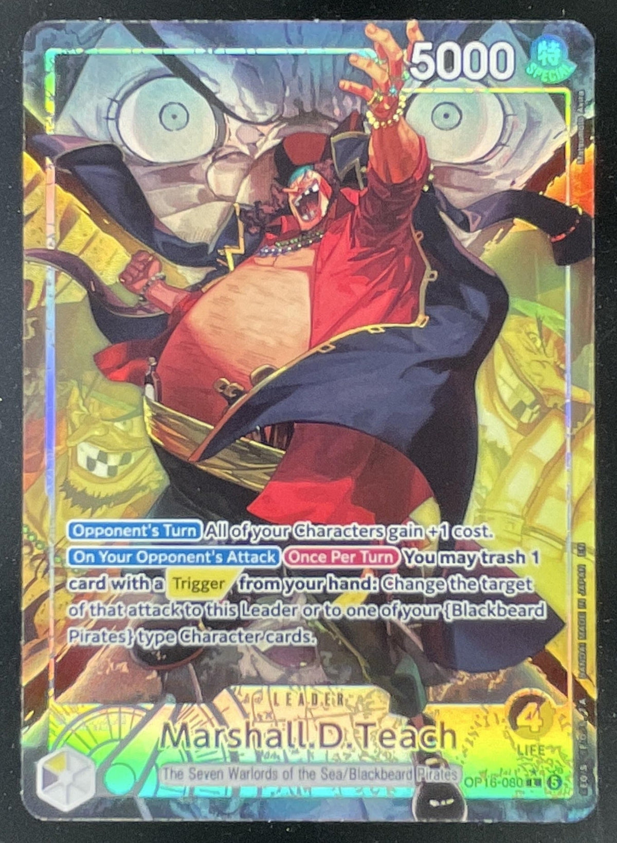 2026 One Piece The Time of Battle Alternate Art #OP16-080 Marshall.D.Teach SP product image 1, provided for visual reference