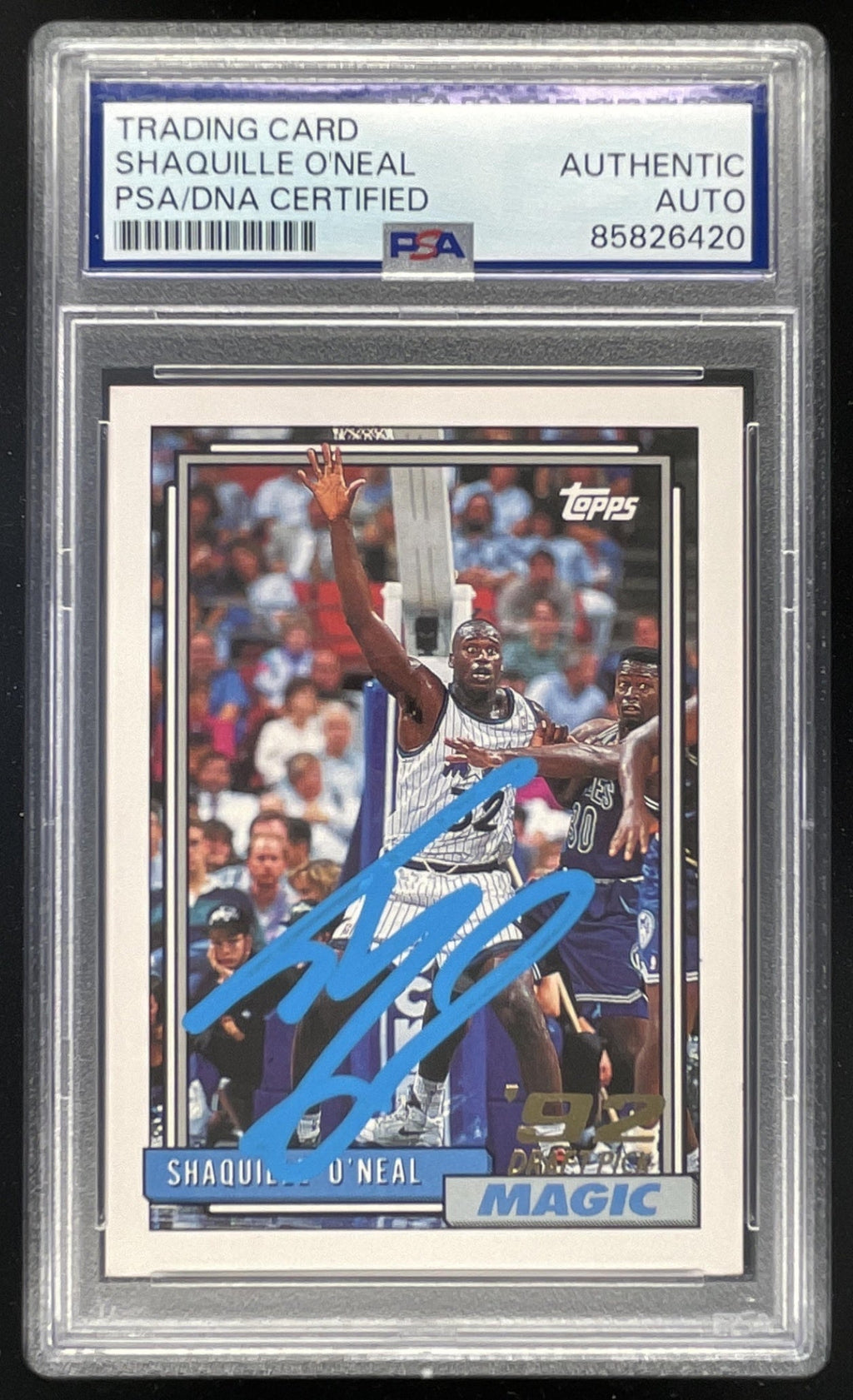 1992-93 Topps #362 Shaquille O'Neal RC PSA Authentic Autograph product image 1, provided for visual reference and product