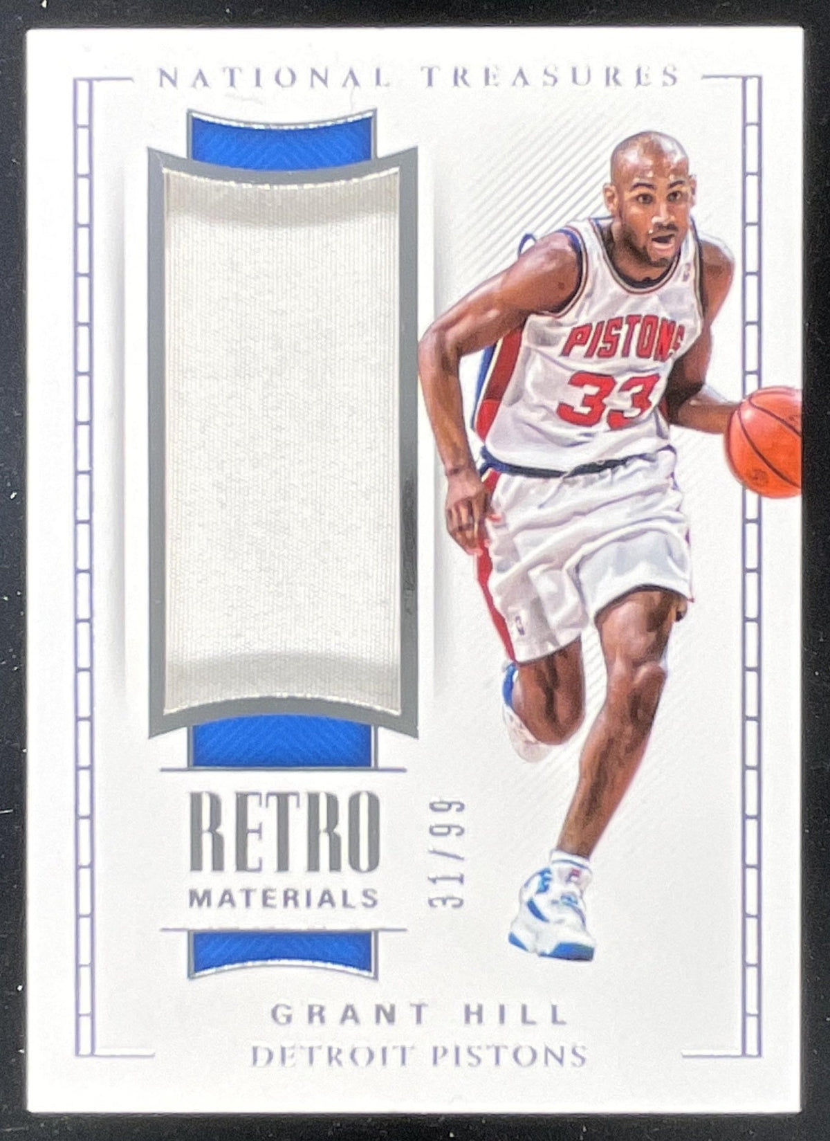 2017-18 Panini National Treasures Retro Materials #RM-20 Grant Hill /99 product image 1, provided for visual reference and