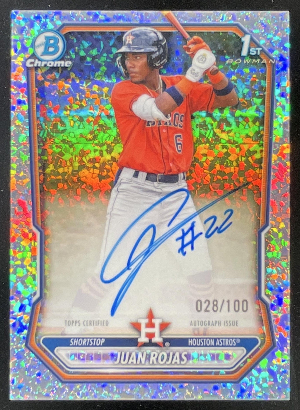 2026 Bowman Chrome Prospects Mini-Diamond #CPA-JRO Juan Rojas RC Auto /100 product image 1, provided for visual reference