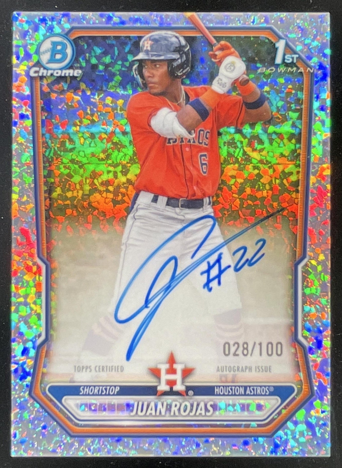 2026 Bowman Chrome Prospects Mini-Diamond #CPA-JRO Juan Rojas RC Auto /100 product image 1, provided for visual reference