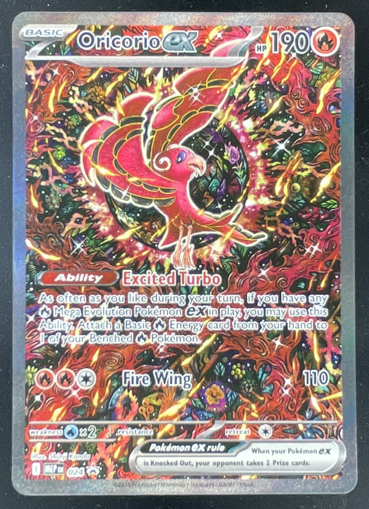 2026 Pokemon MEP Black Star Promos #024 Oricorio ex product image 1, provided for visual reference and product detail review