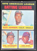 1971 Topps #61 American League Batting Alex Johnson Carl Yastrzemski Tony Oliva product image 1, provided for visual