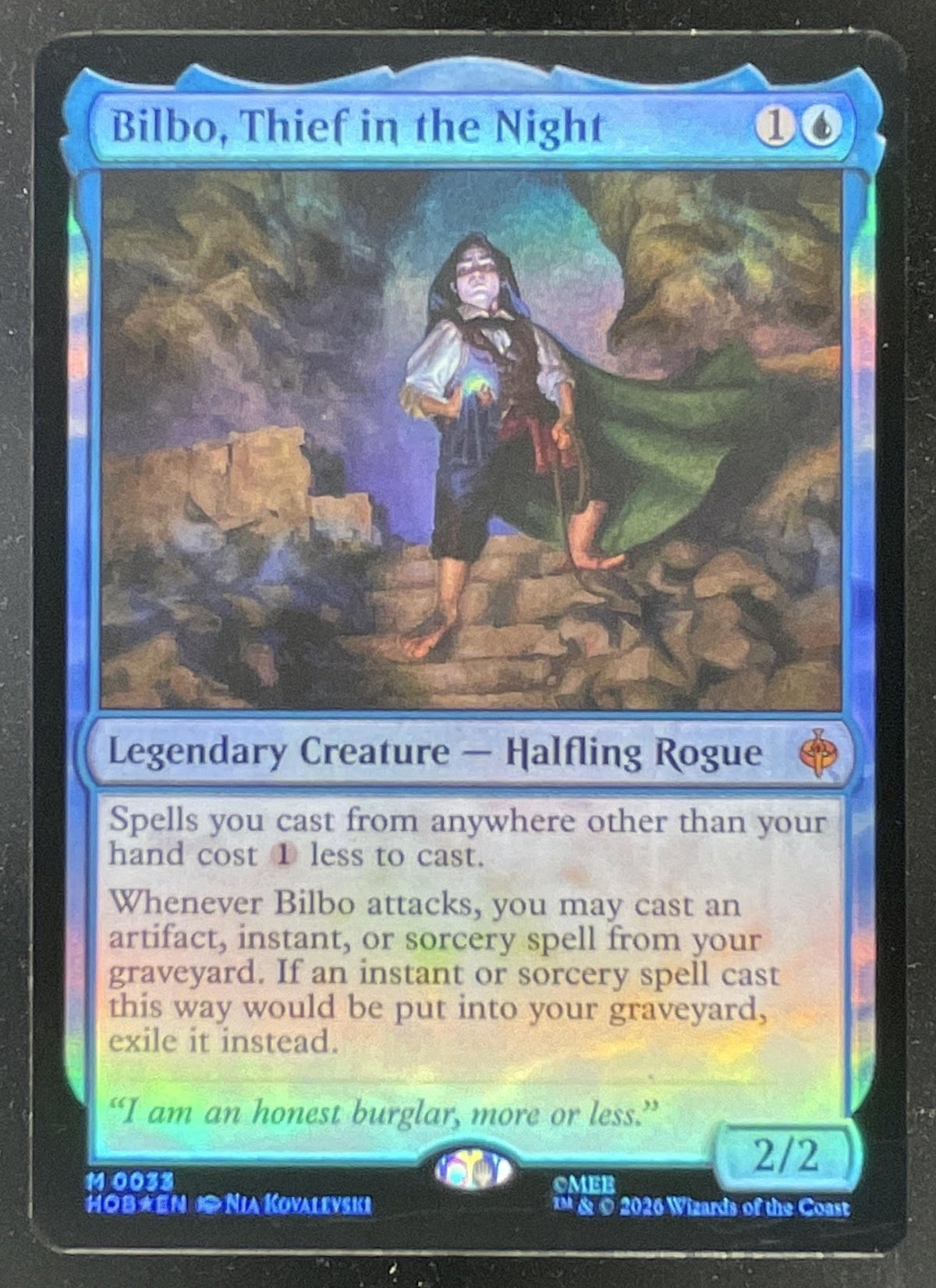 2026 Magic: The Gathering The Hobbit Mythic Rare #0033 Bilbo, Thief in the Night product image 1, provided for visual