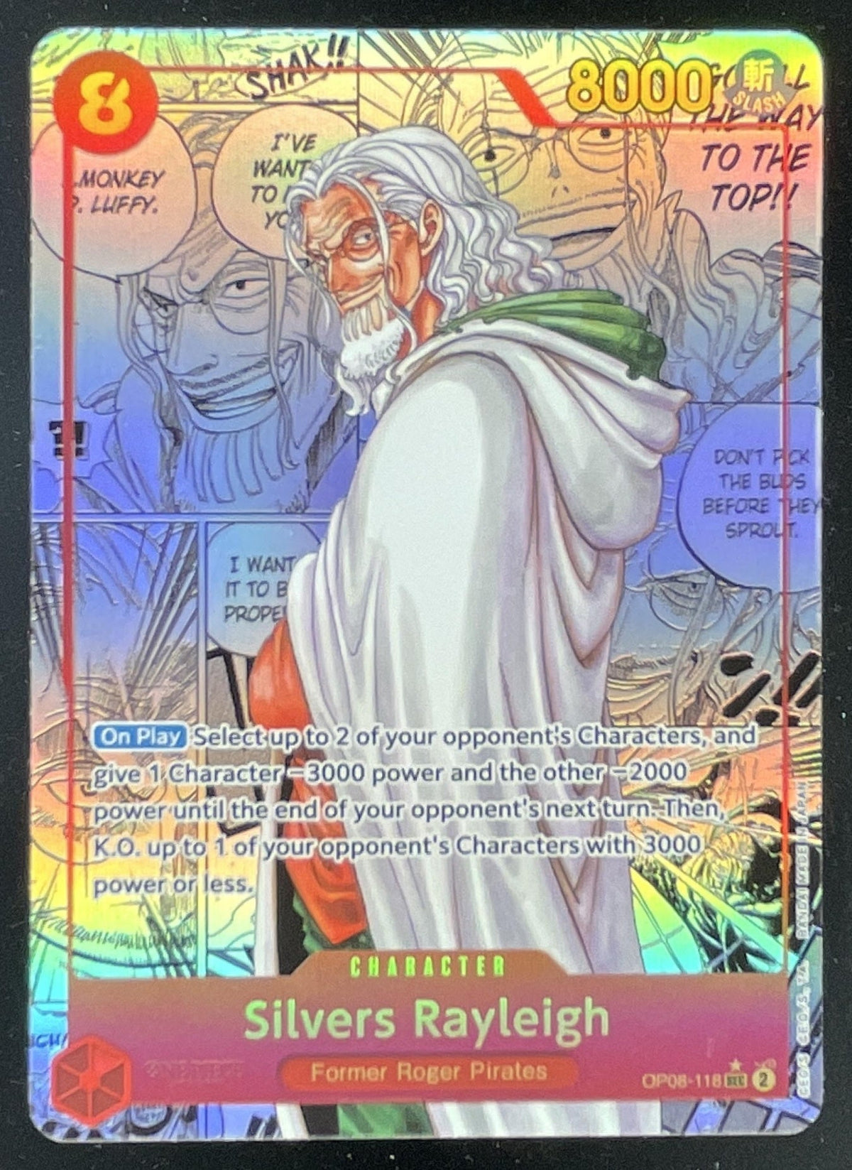 One Piece Silvers Rayleigh Parallel Manga - Two Legends OP08 product image 1, provided for visual reference and product