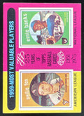 1975 Topps #197 1959s Nellie Fox Ernie Banks MVP product image 1, provided for visual reference and product detail review