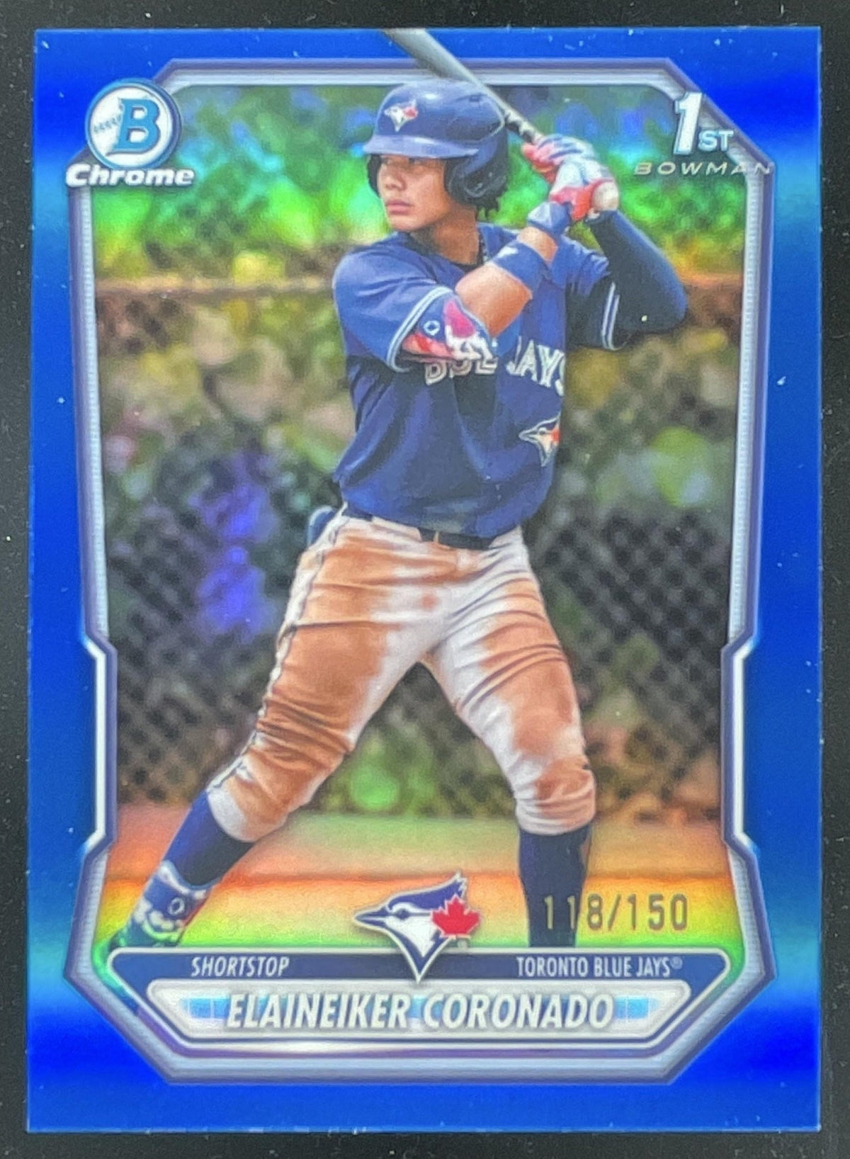 2026 Bowman Chrome Prospects Blue Refractor #BCP-223 Elaineiker Coronado RC /150 product image 1, provided for visual