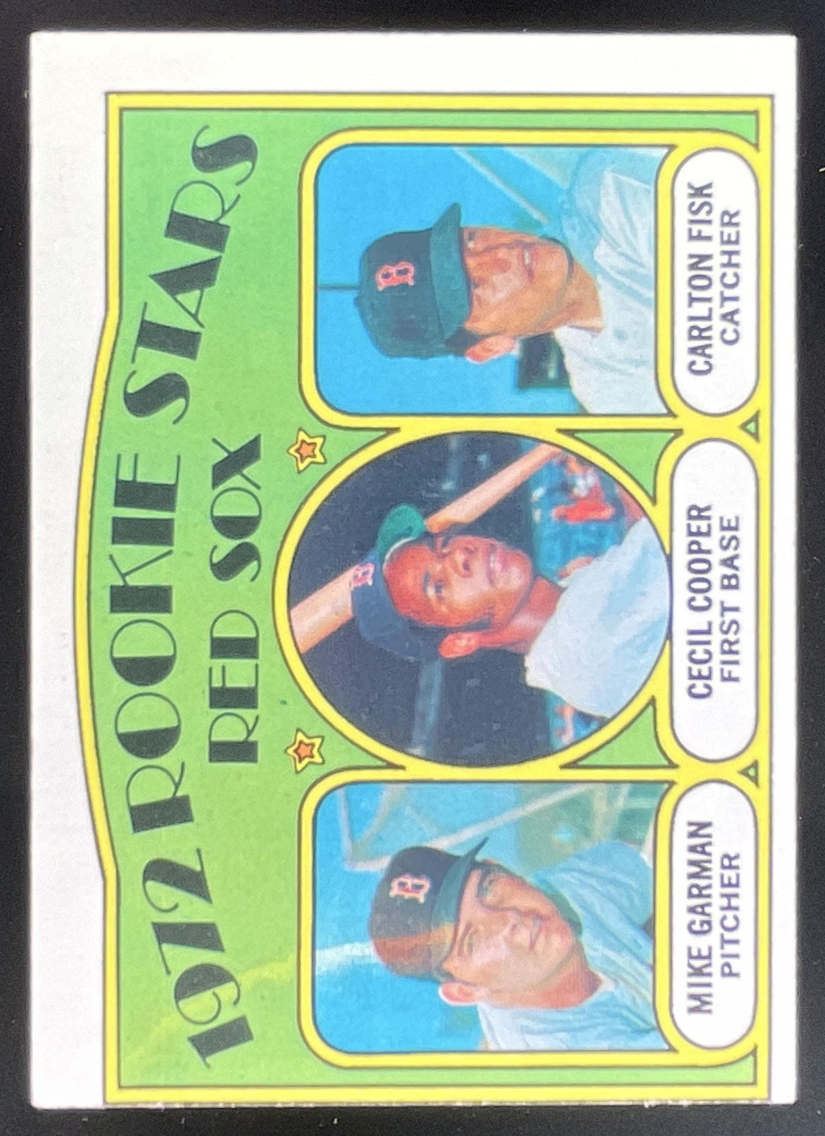1972 Topps #79 Red Sox Rookie Stars Mike Garman Cecil Cooper Carlton Fisk RC product image 1, provided for visual reference