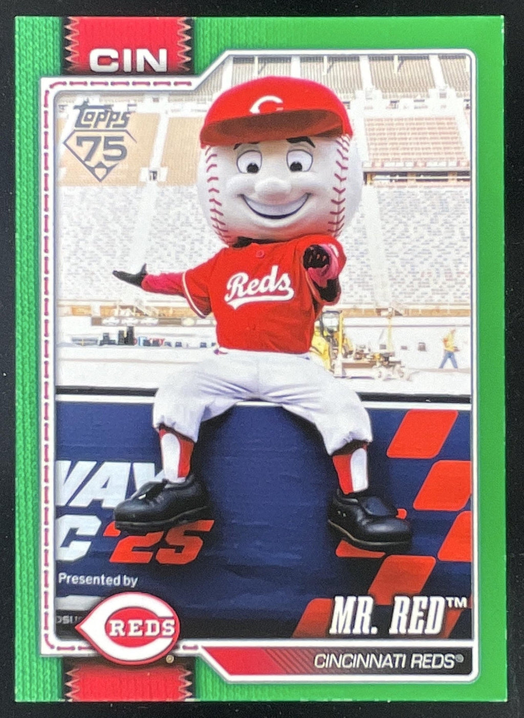 2026 Topps Series 1 Mascots Green #M-7 Mr. Red /99 product image 1, provided for visual reference and product detail review