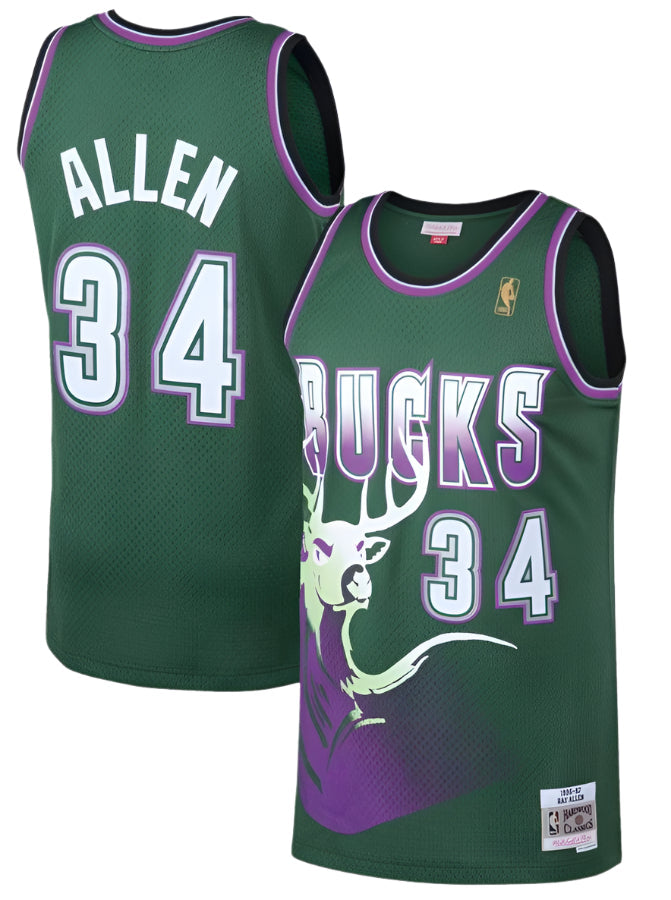 Milwaukee Bucks Ray Allen Mitchell & Ness Kelly Green product image 1