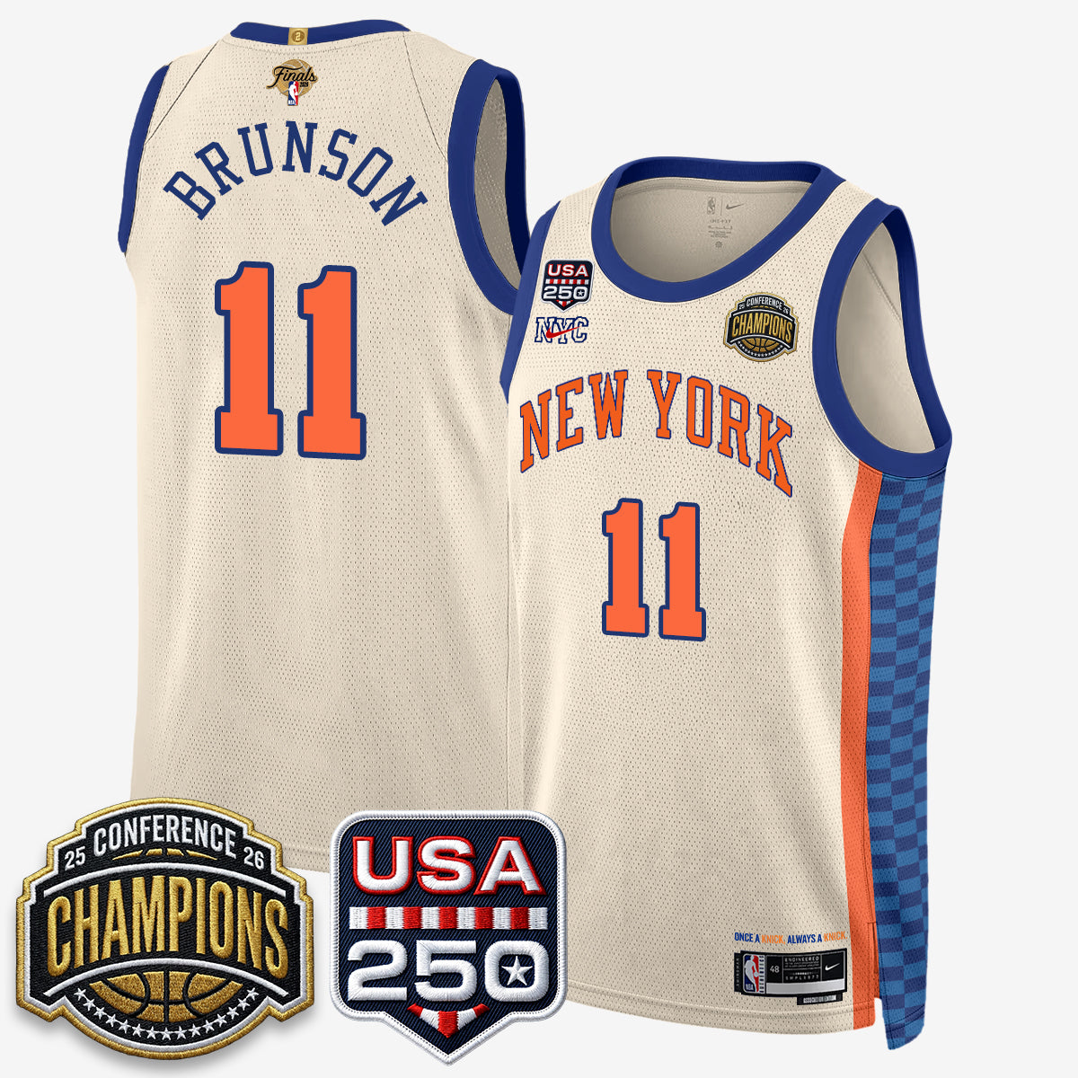 NYK 2026 NBA Eastern Conference Champions City Cream product image 2