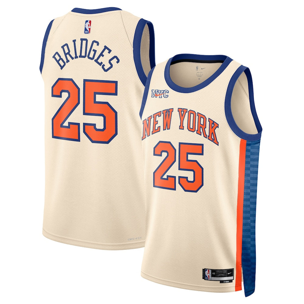 New York Knicks 202526 City Edition Swingman Jersey White product image 1